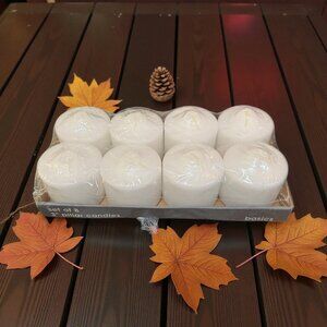 Basics Set of 8 Pillar Candles - NEW